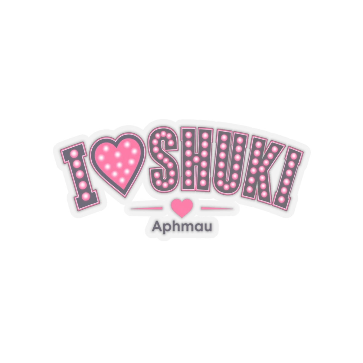 Aphmau "I ❤️ Shuki" Sticker - alternate angle 2, merchandise